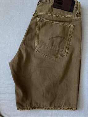 G-Star Khaki/Tan Denim-Style Shorts